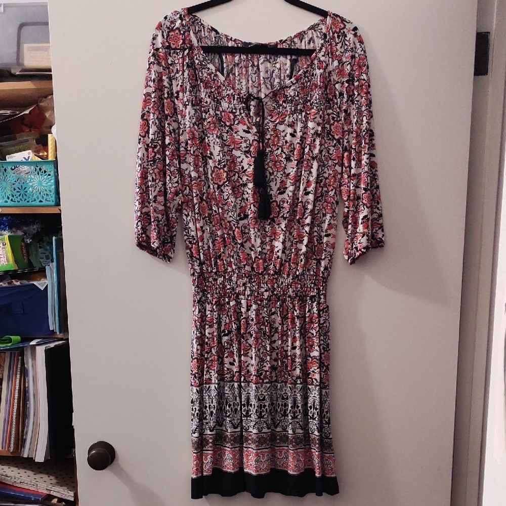 Mlle Gabrielle Pink and Black Pleated Sundress